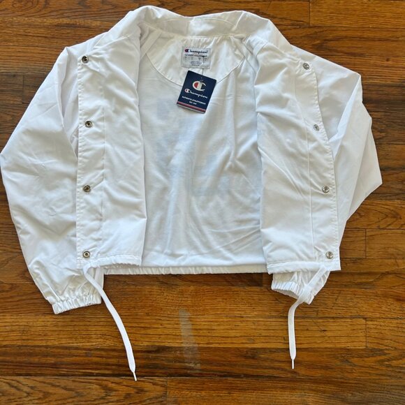NWT Y2K Deadstock San Jose Spartans White Snap-Front Coaches Jacket Windbreaker - Picture 4 of 7